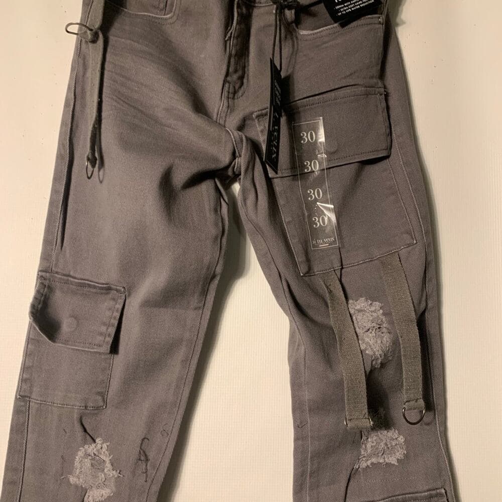 Si Tu Veux Superstack Grey Mens Jeans 30 - Thumbnail 2