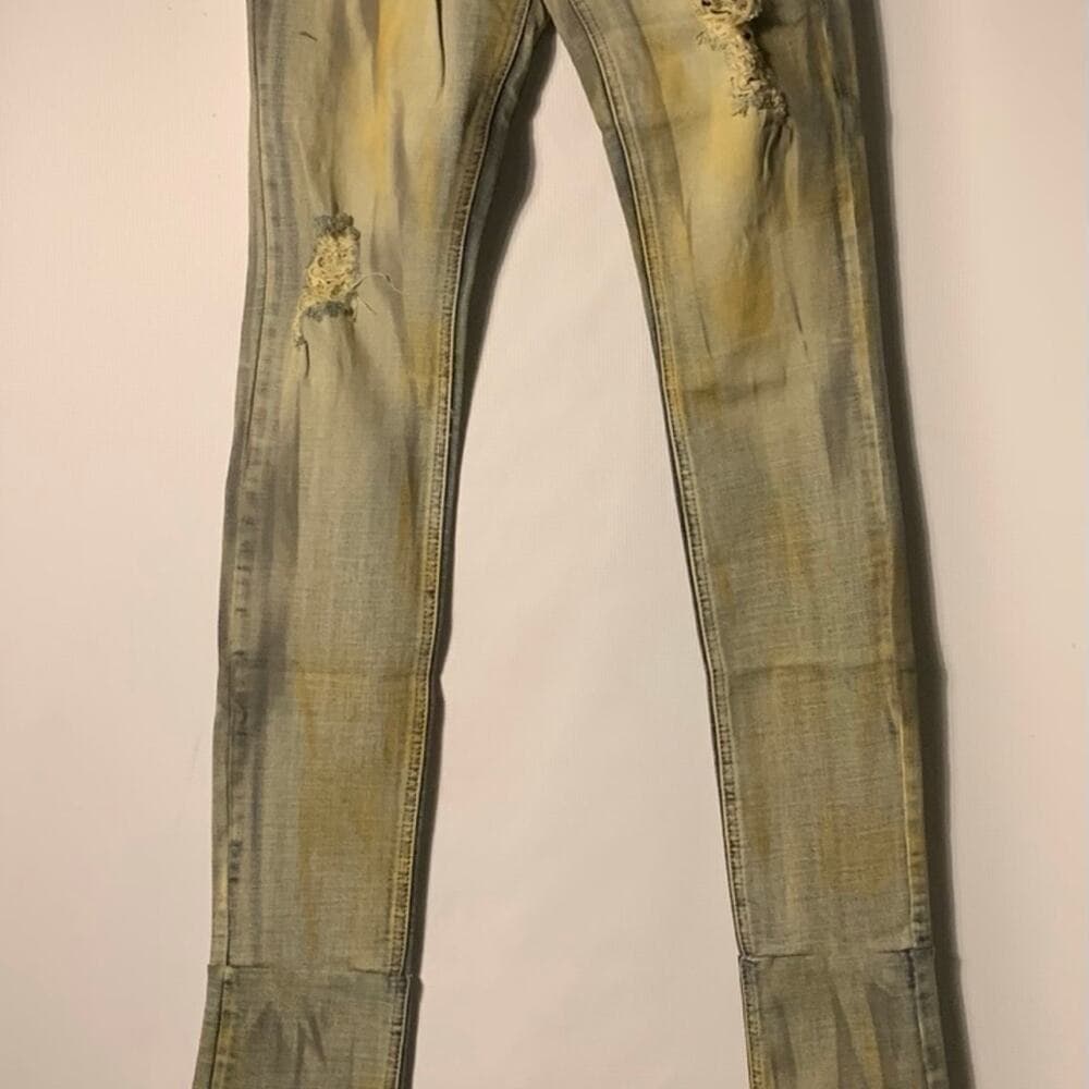 Si Tu Veux Superstack Matte Gold Mens Jeans 32 - Thumbnail 4