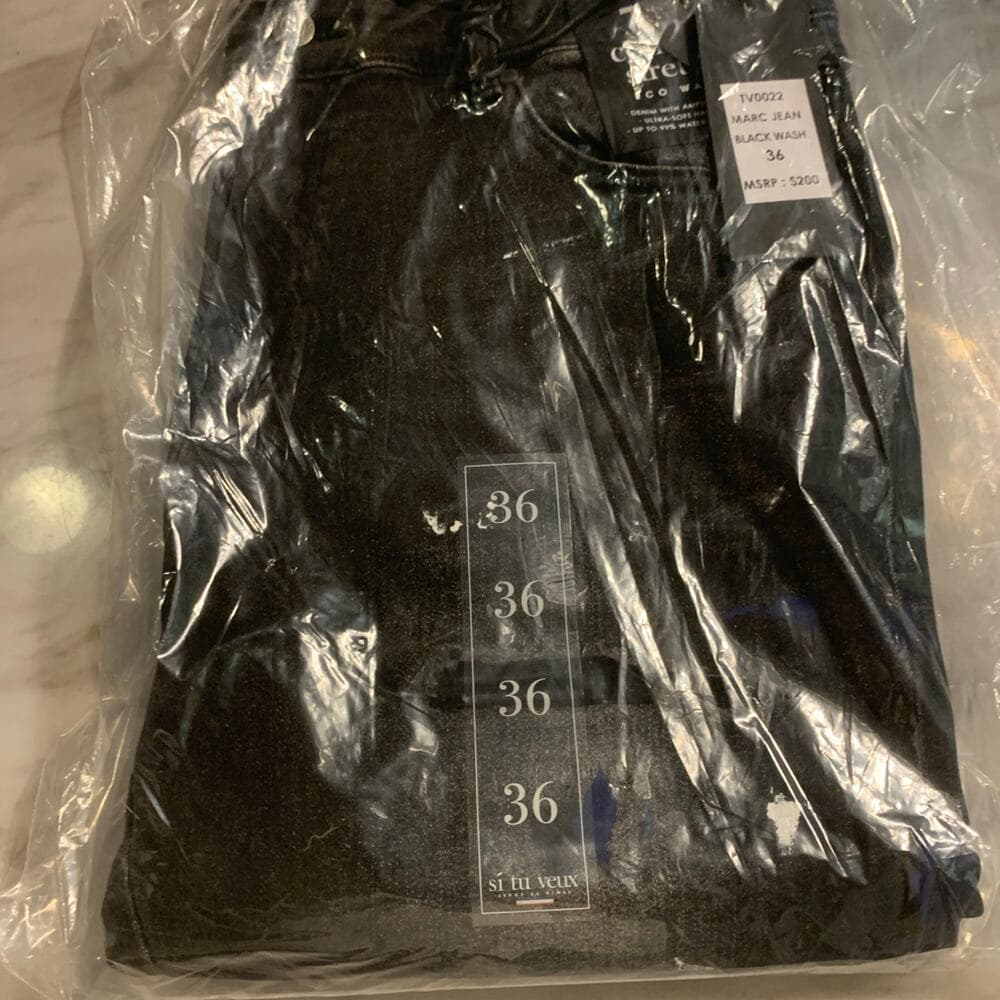 Si Tu Veux Superstack Black Wash Mens Jeans Size 36 - Thumbnail 10