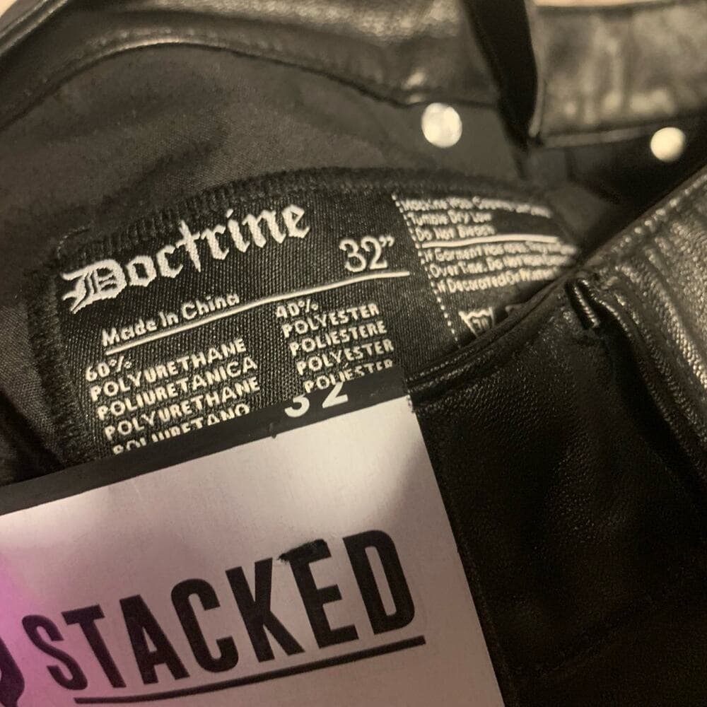 Doctrine Stacked Black Mens Jeans Size 32 - Thumbnail 5