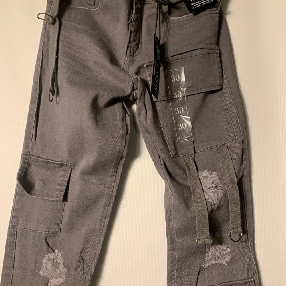 Si Tu Veux Superstack Grey Mens Jeans Size 40 - Thumbnail 2