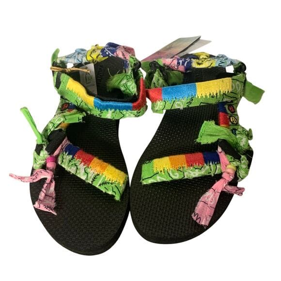 Trekky Gio Fluo Green Bandana Sandal - Thumbnail 9
