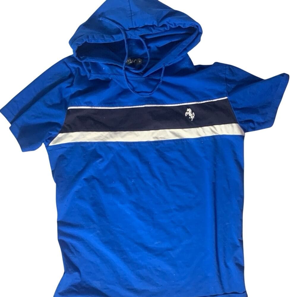 Rivelli Blue Mens Short Sleeve Hoodie Size M - Thumbnail 4