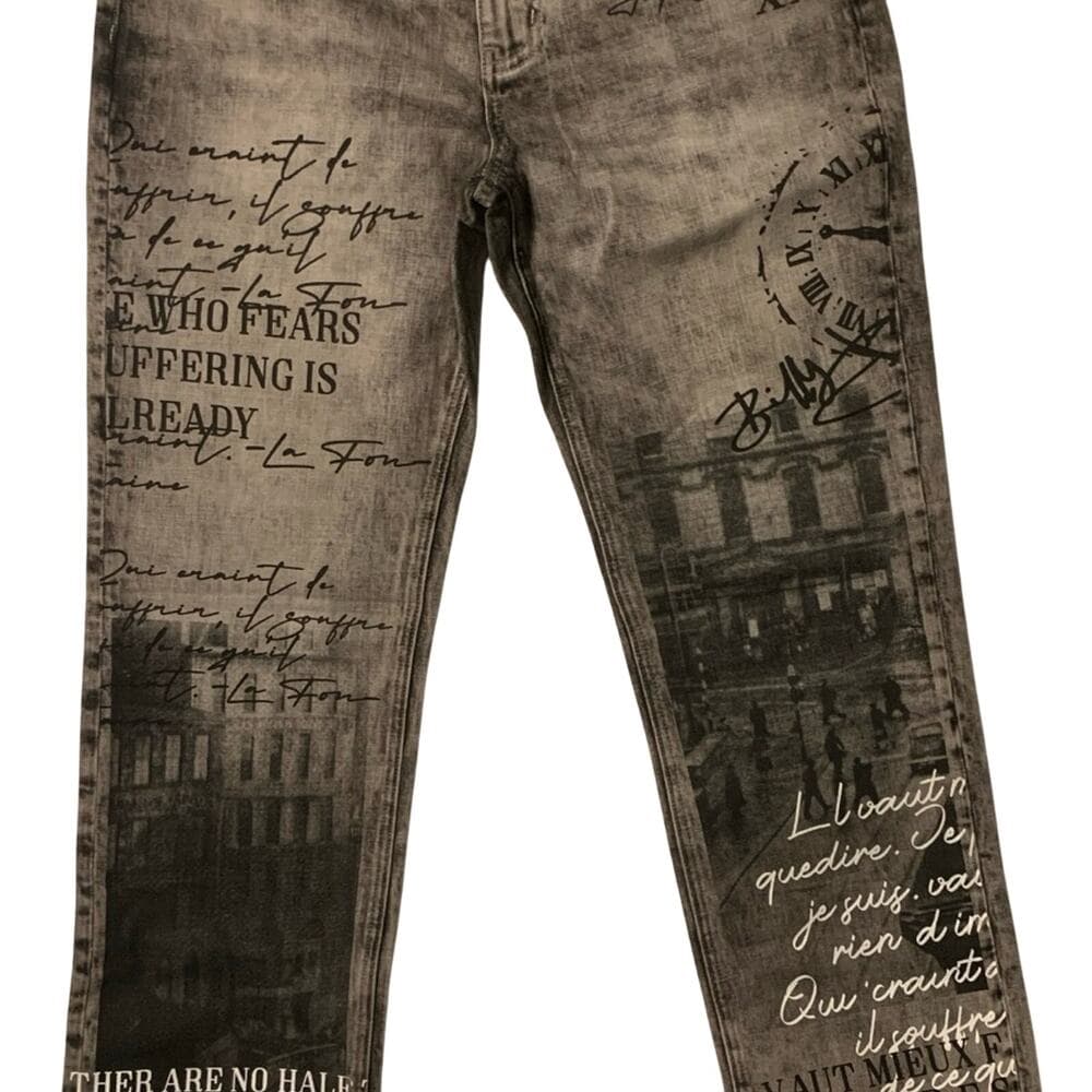 Si Tu Veux Grey Mens Jeans Size 32 - Thumbnail 8