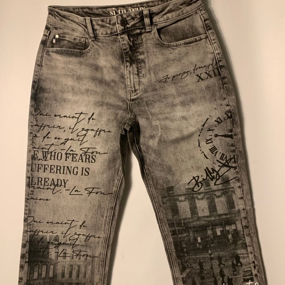 Si Tu Veux Grey Mens Jeans Size 32 - Thumbnail 2