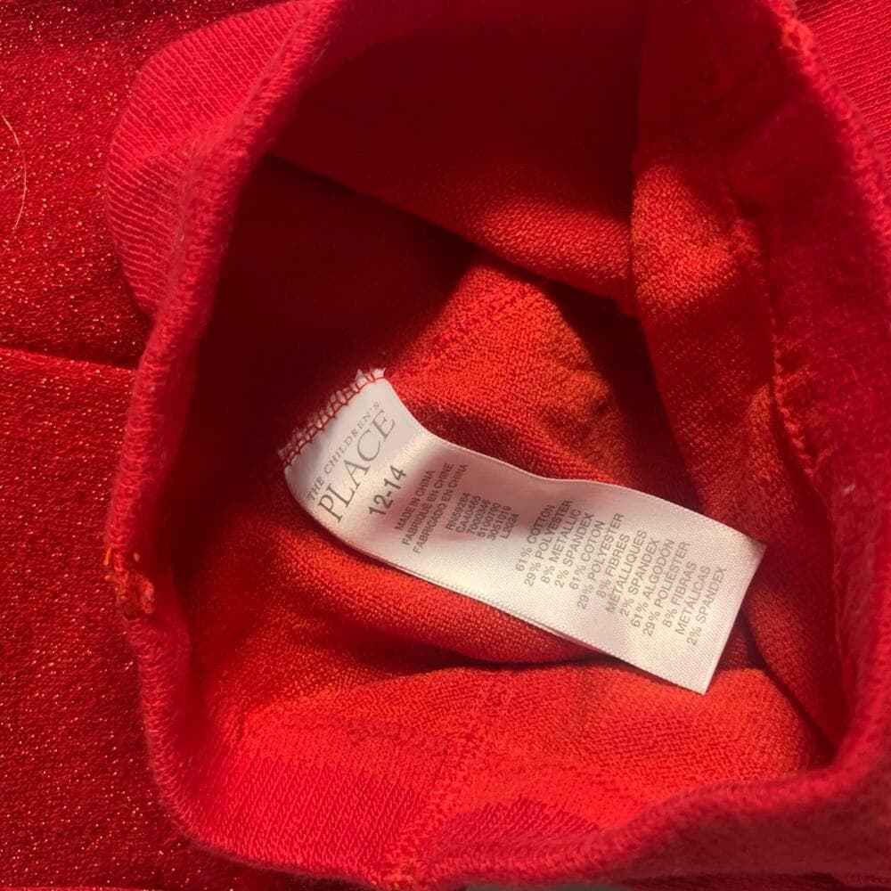 Children Place Red Girl Stocking Size 12-14