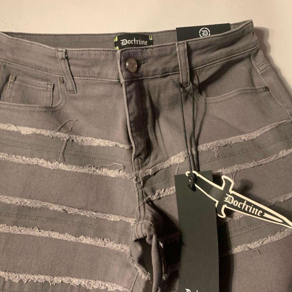 Doctrine Grey Flared Mens Jeans Size 32 - Thumbnail 2