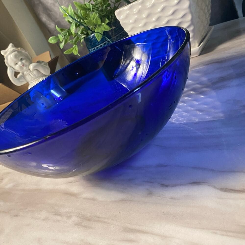 Vintage Cobalt Blue Bowl - Thumbnail 2