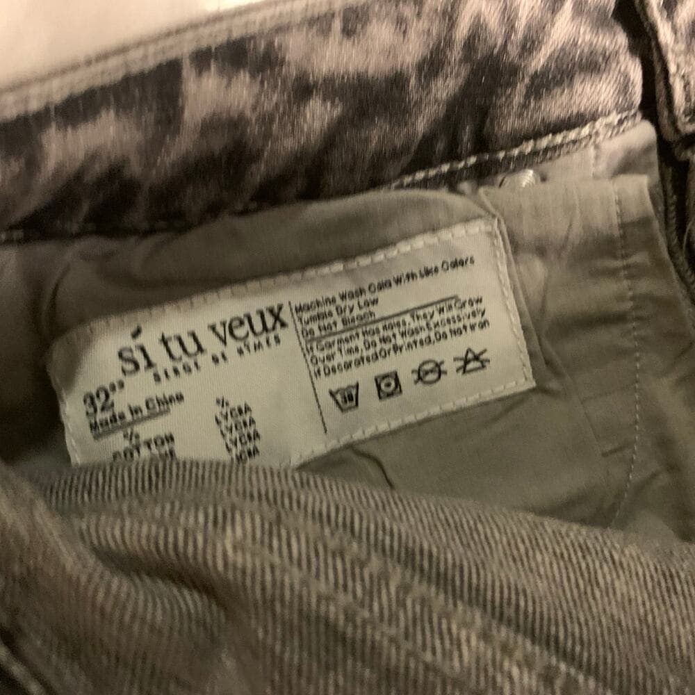 Si Tu Veux Grey Mens Jeans Size 32 - Thumbnail 7