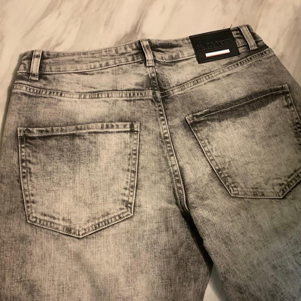 Si Tu Veux Grey Mens Jeans Size 32 - Thumbnail 5