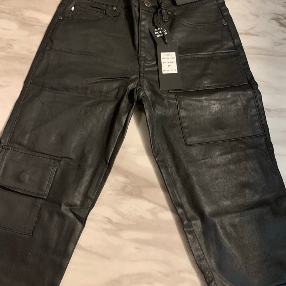 Si Tu Veux Superstack Black Wax Mens Jeans Size 30 - Thumbnail 3