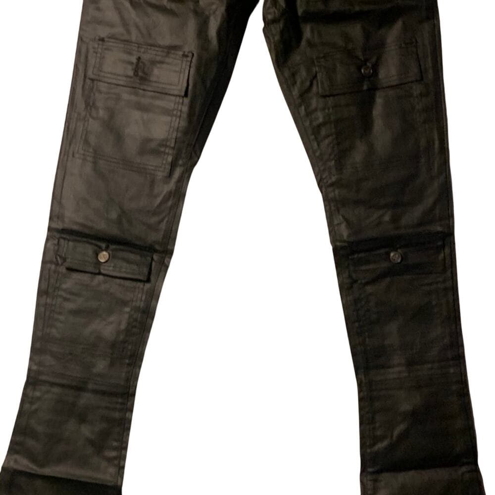 Doctrine Superstack Black Wax Mens Jeans Size 40 - Thumbnail 8