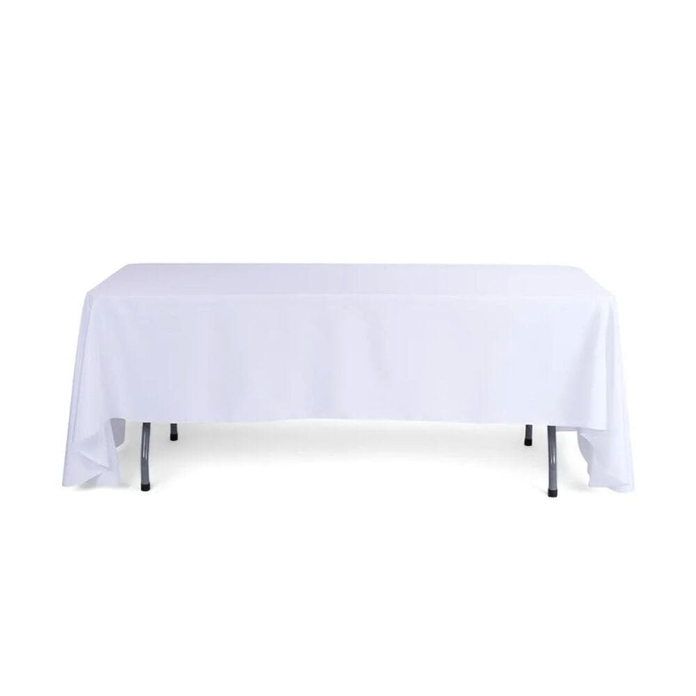 60'' x 126'' Polyester Tablecloth - White - Thumbnail 3