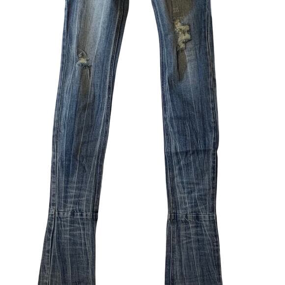 Si Tu Veux Superstack Medium Wash Mens Jean 30 - Thumbnail 9