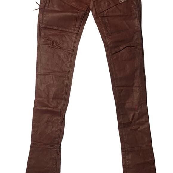 Si Tu Veux Superstack Burgundy Wax Mens Jeans Size 30 - Thumbnail 8