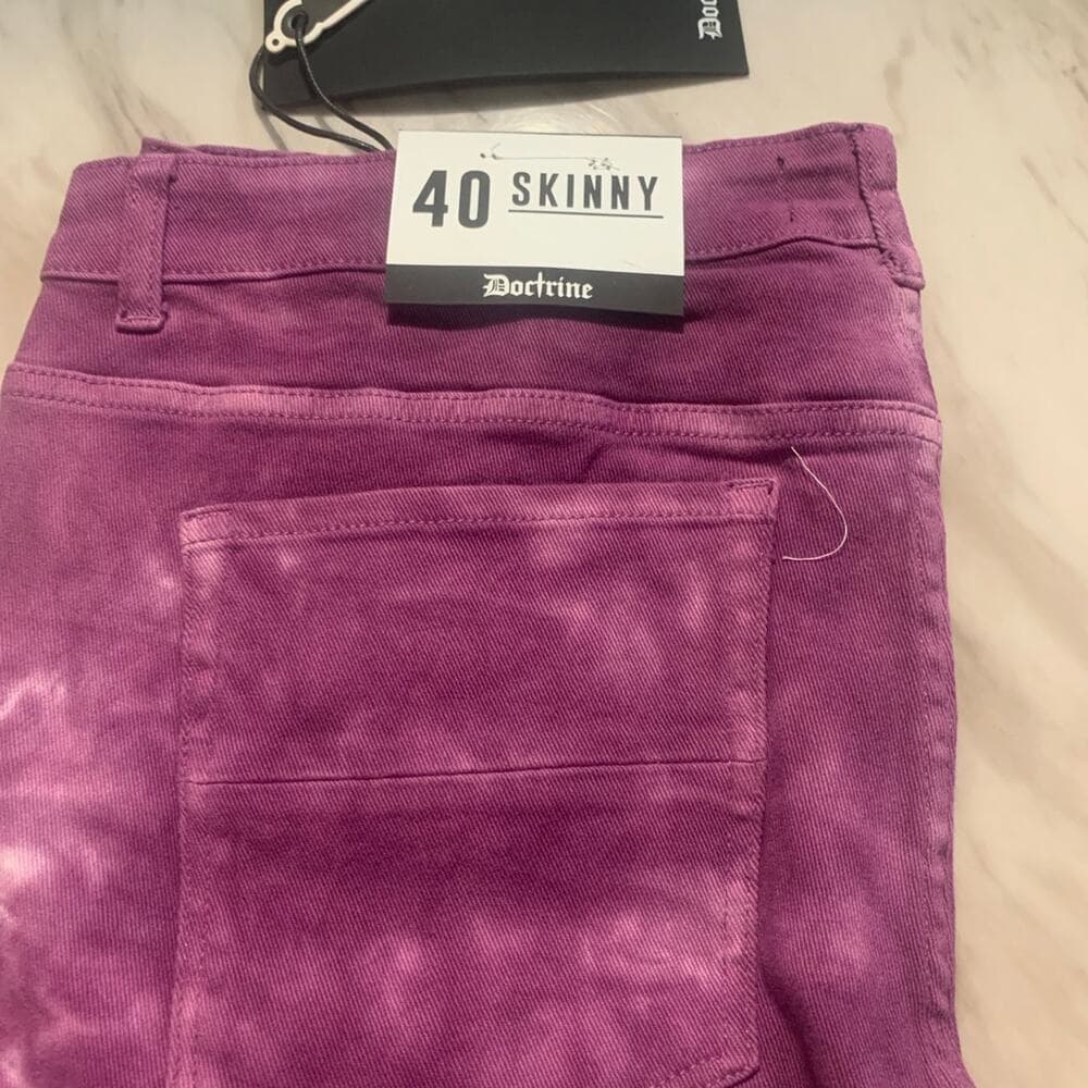 Doctrine Purple Superstack Mens Jeans Size 40 - Thumbnail 4