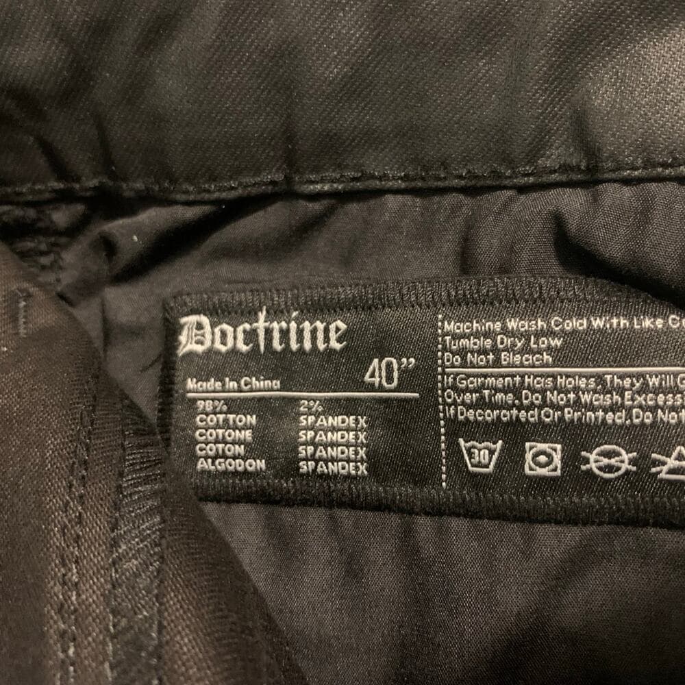 Doctrine Superstack Black Wax Mens Jeans Size 40 - Thumbnail 5