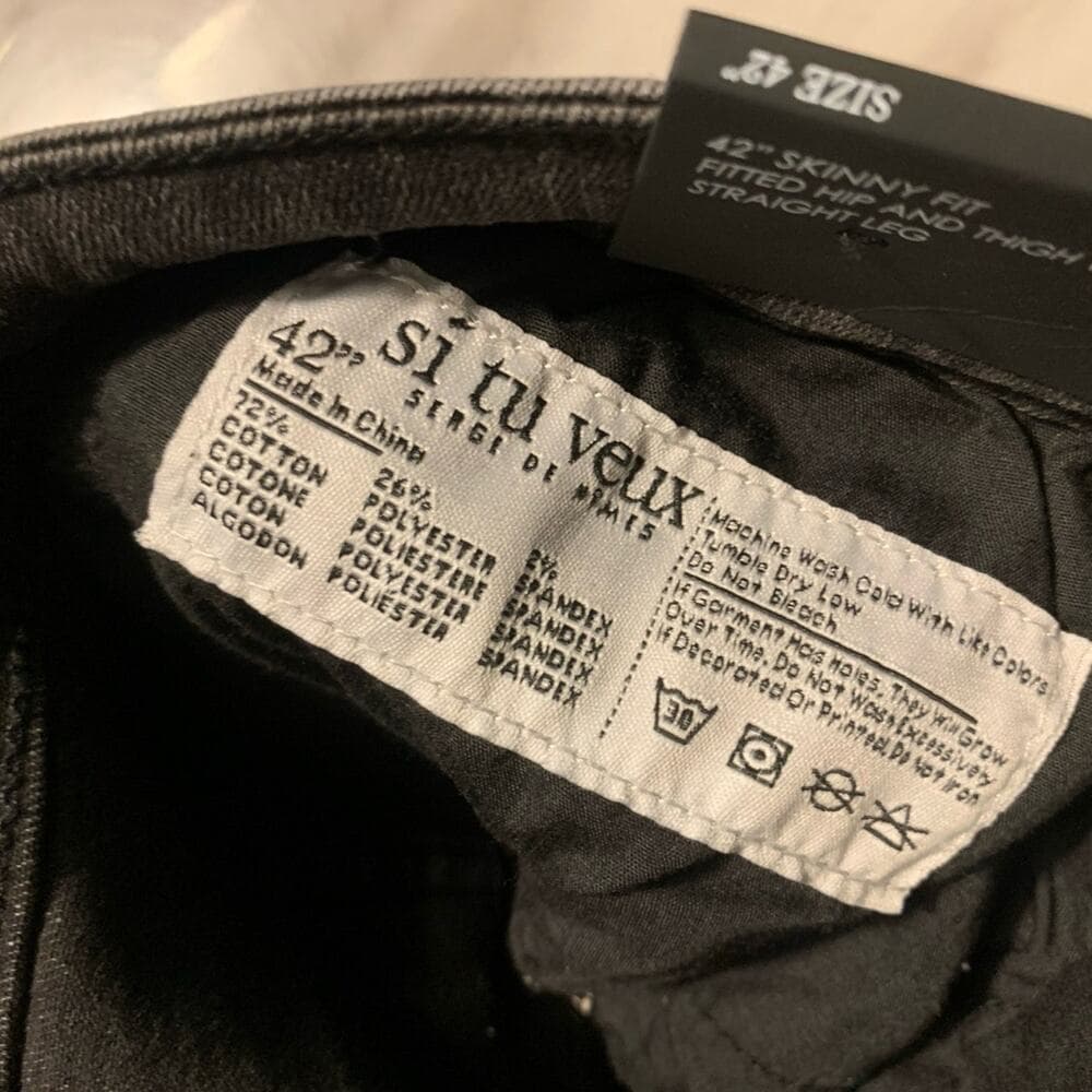 Si Tu Veux Superstack Black Wash Mens Jeans Size 42 - Thumbnail 6
