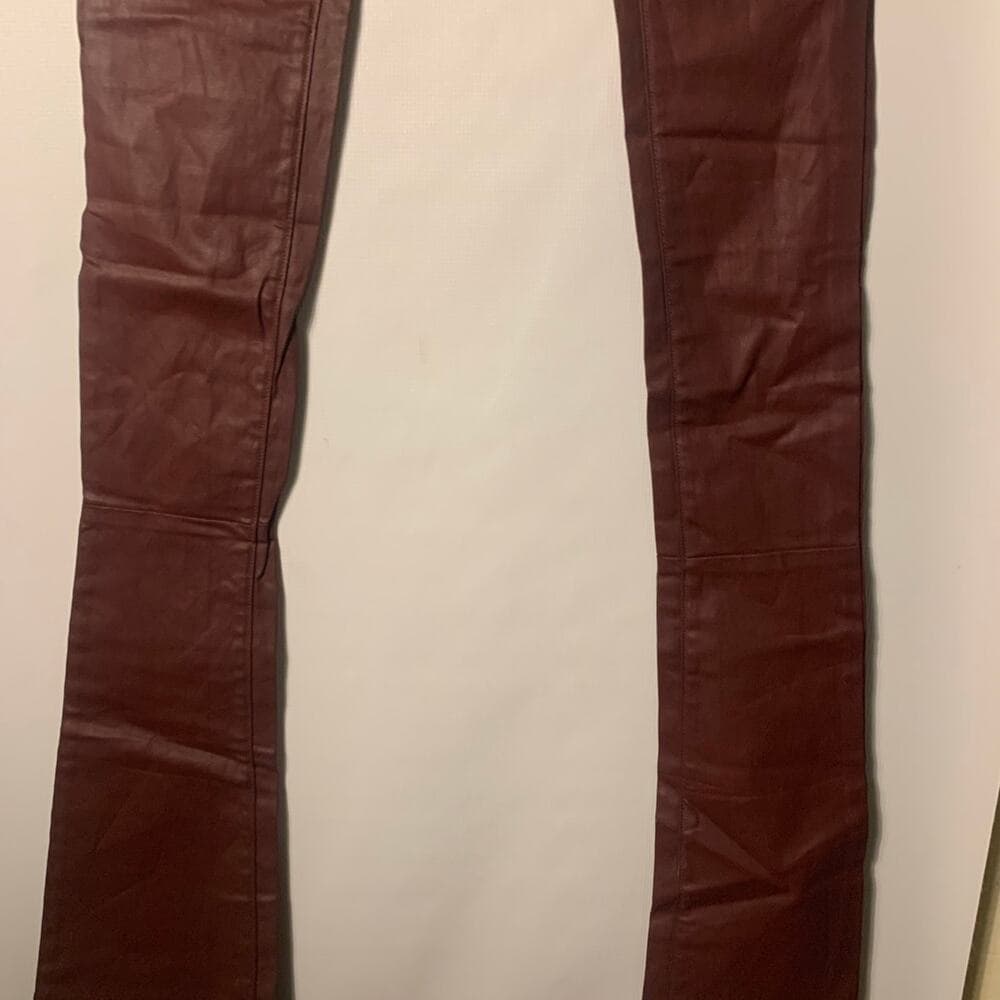 Si Tu Veux Superstack Burgundy Wax Mens Jeans Size 30