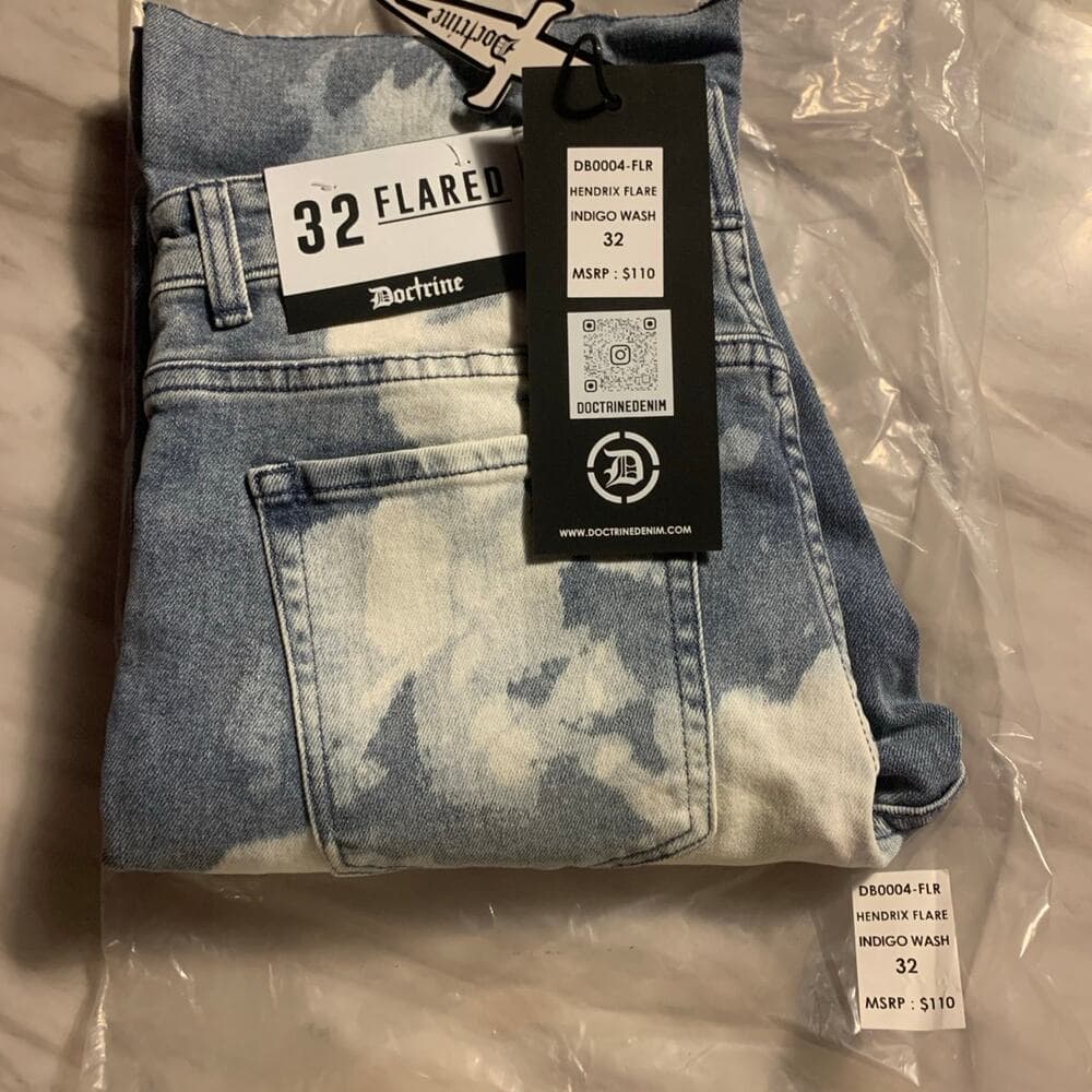 Doctrine Flared Mens Jeans Size 32 - Thumbnail 4