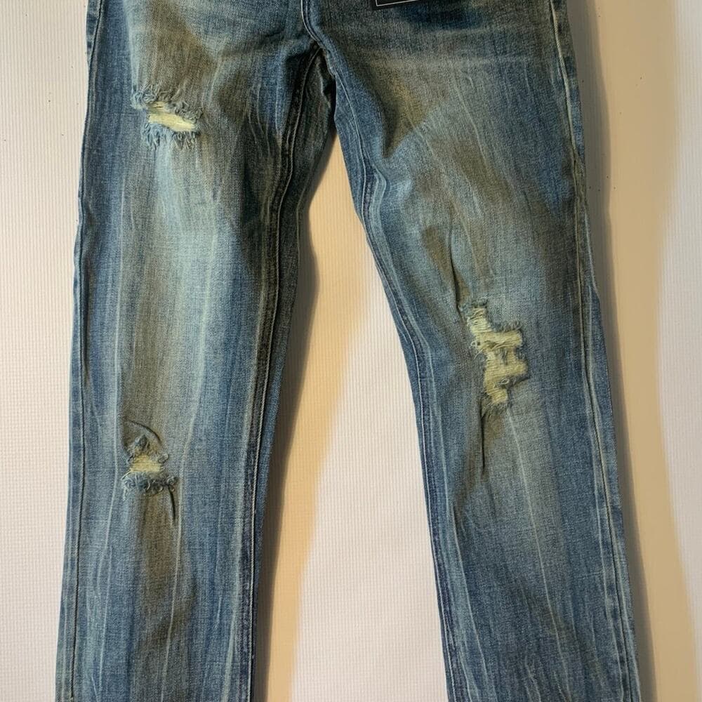 Si Tu Veux Superstack Medium Wash Mens Jean 30 - Thumbnail 2