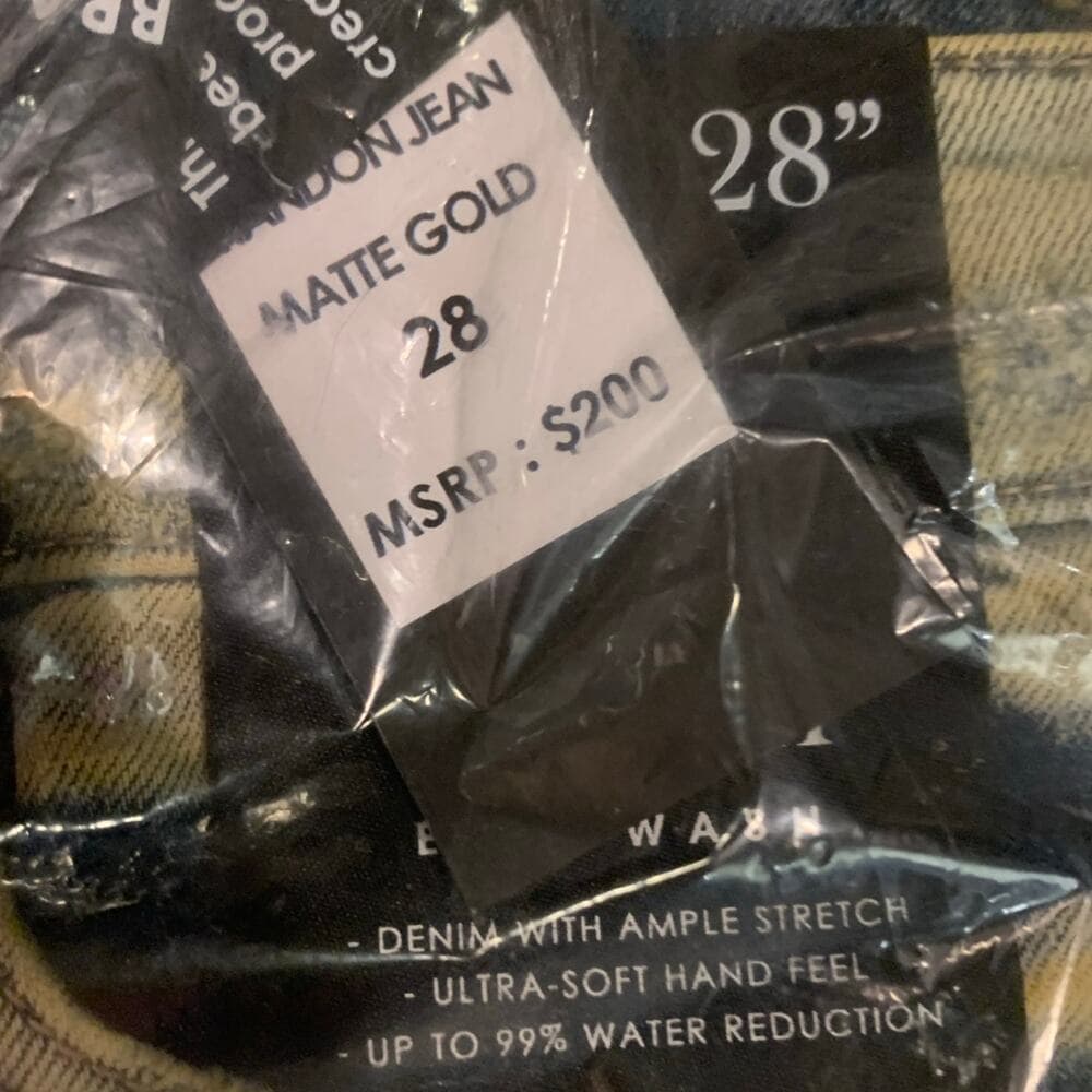 Si Tu Veux Superstack Matte Gold Mens Jeans 28 - Thumbnail 7
