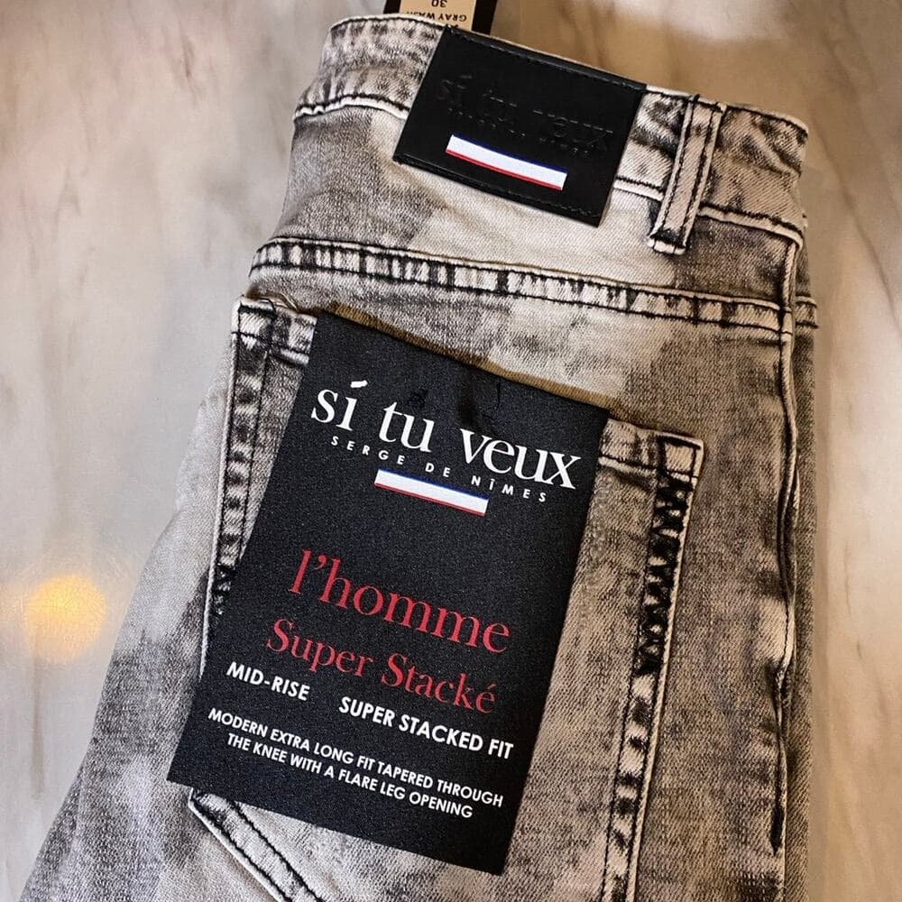 So tu veux i’homme super stacke size 30 Warren jeans grey wash - Thumbnail 4