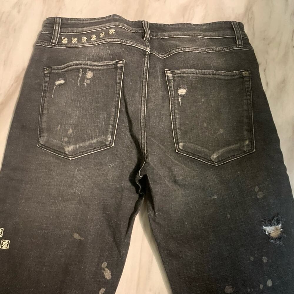 Shabaz Z Brothers Superstack Black Mens Jeans Size 32 - Thumbnail 4
