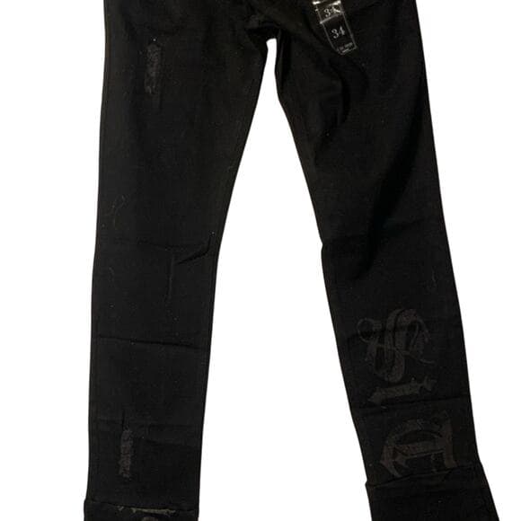 Si Tu Veux Superstack Black Wash Mens Jeans Size 34 - Thumbnail 10
