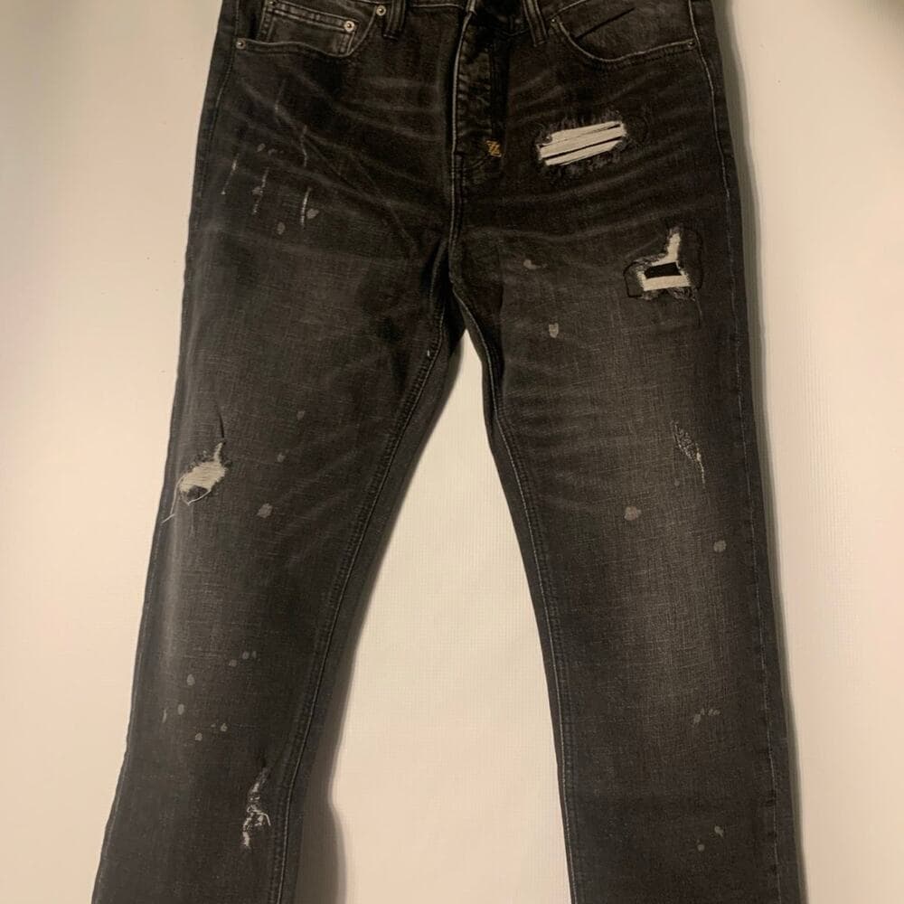 Shabaz Z Brothers Superstack Black Mens Jeans Size 32 - Thumbnail 2