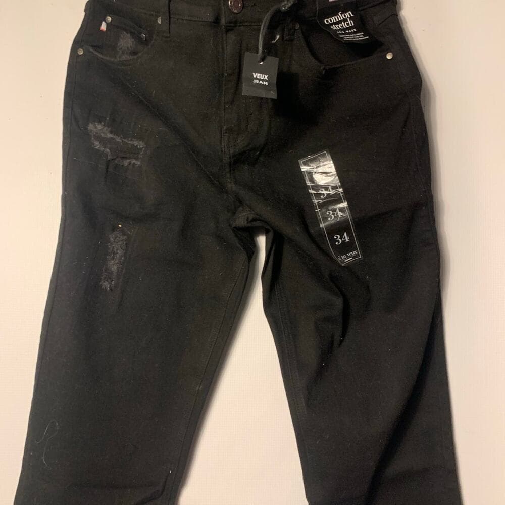 Si Tu Veux Superstack Black Wash Mens Jeans Size 34 - Thumbnail 3