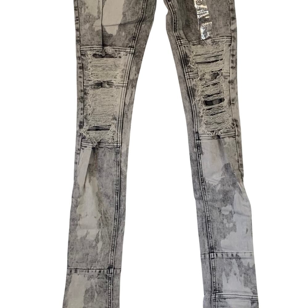 Si Tu Veux Superstack Grey Wash Mens Jeans Size 32 - Thumbnail 7