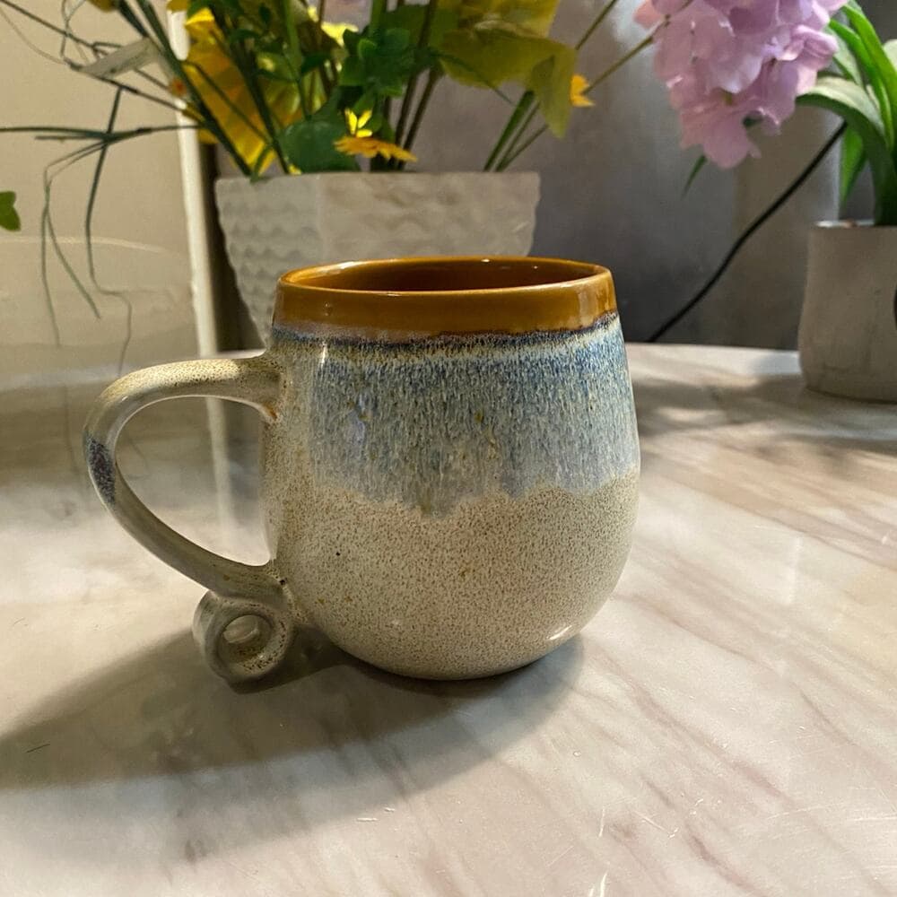 Art Mug / Cup / Bowl Shape brown Interior 18 oz