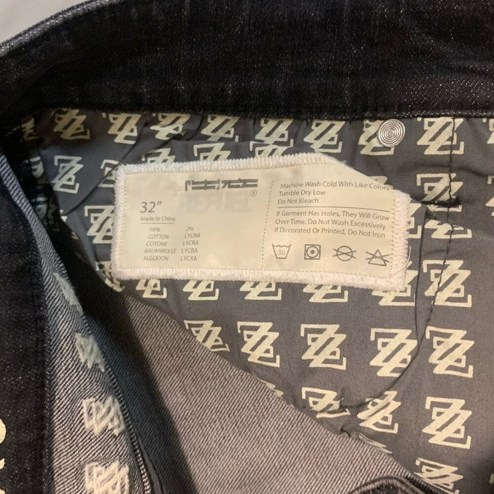 Shabaz Z Brothers Superstack Black Mens Jeans Size 32 - Thumbnail 7