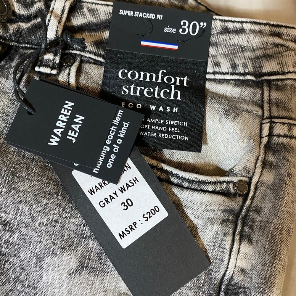 So tu veux i’homme super stacke size 30 Warren jeans grey wash