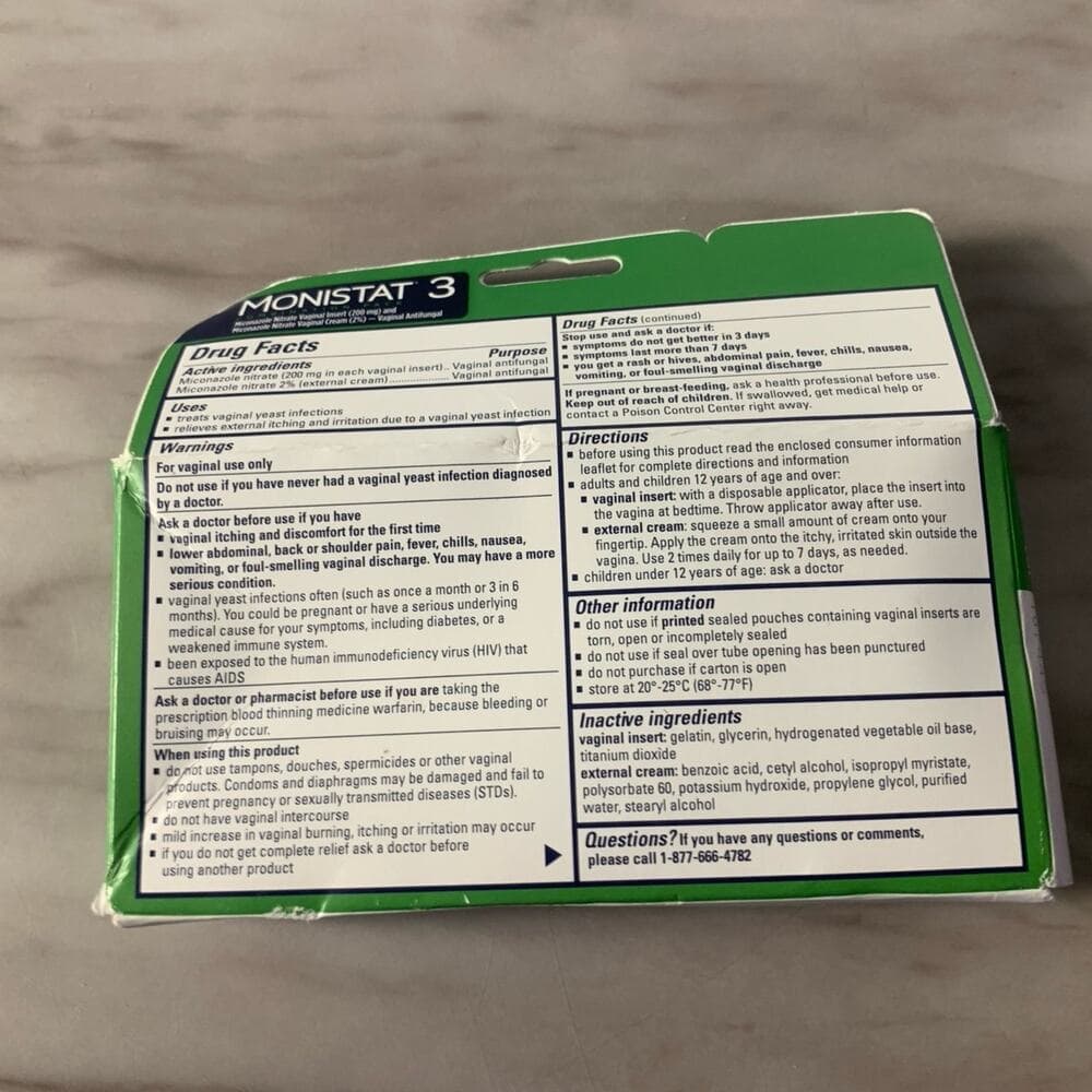 Monistat 3 -Day Treatment Combination Pack
