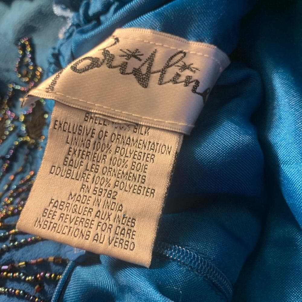 Blue Women’s Long Dress Size Medium - Thumbnail 6