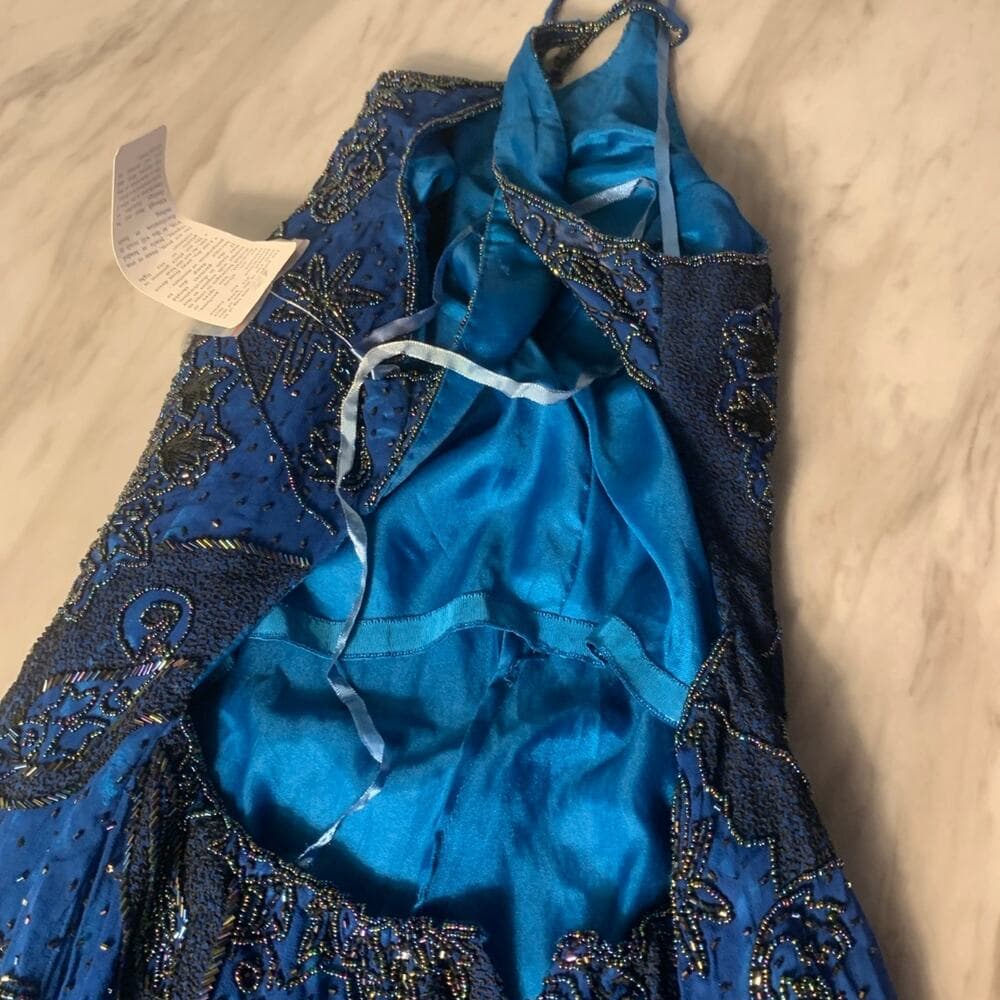 Blue Women’s Long Dress Size Medium - Thumbnail 5