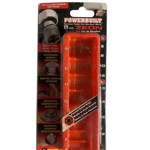 Power built 8 pc Zeon Socket Set Case - Thumbnail 3