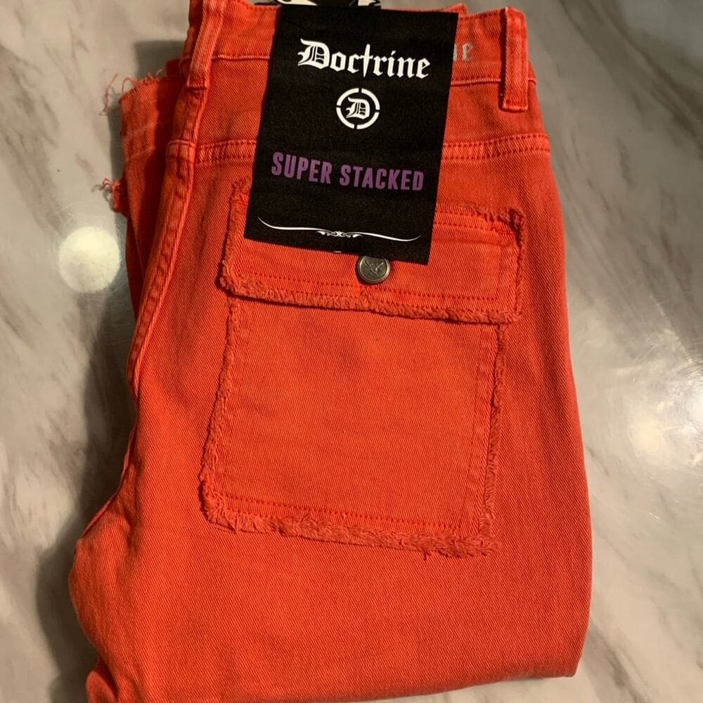 DOCTRINE DENIM (SAVANT RED SUPER STACKED JEAN) SIZE 32 - Thumbnail 7