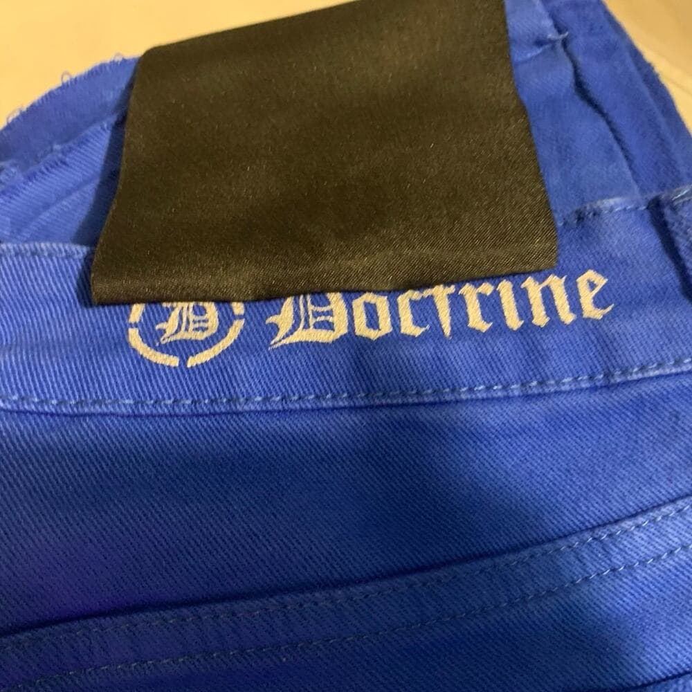Doctrine Savant Super Stacked Cargo Jeans Royal Blue Size 34 - Thumbnail 5