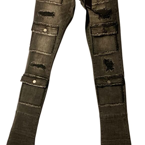 Doctrine Black Superstack Mens Jeans Size 32 - Thumbnail 10