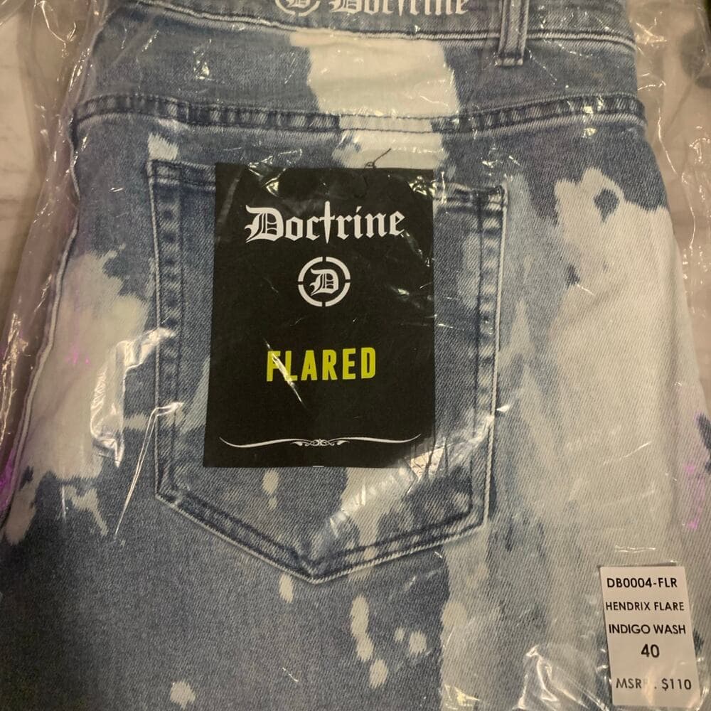 Doctrine Flared Mens Jeans Size 40 - Thumbnail 3