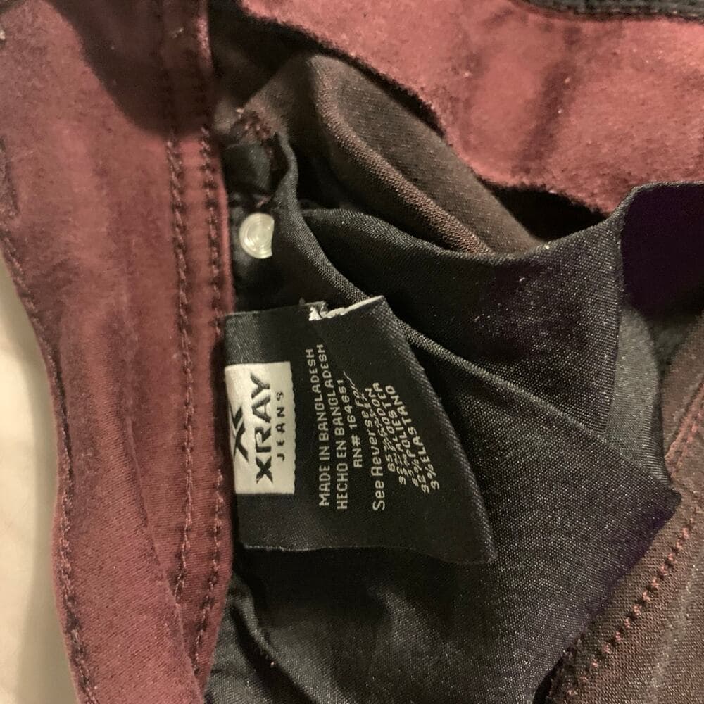 Burgundy X-Ray Jeans Size 32/32 - Thumbnail 3