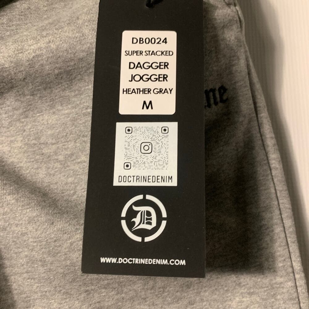 Doctrine Superstack Grey Mens Sweatpants Size medium - Thumbnail 4