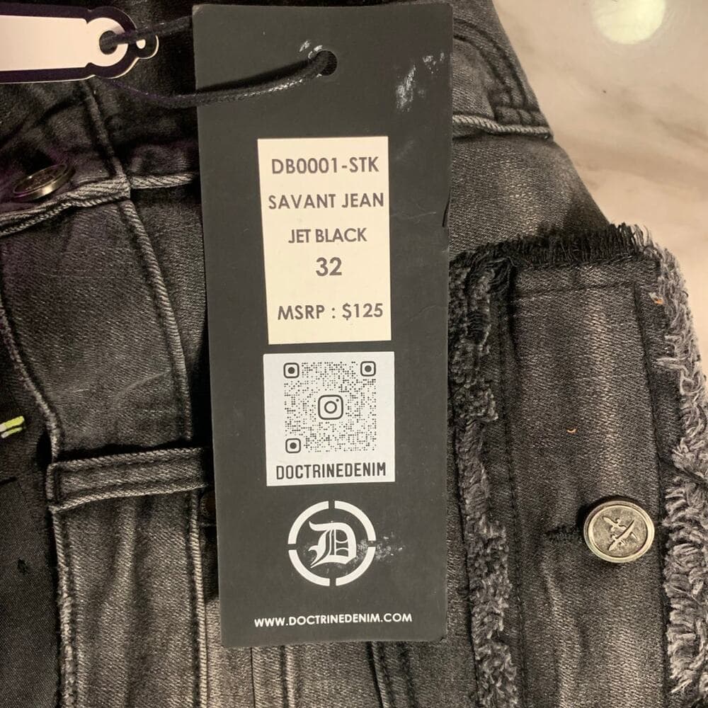 Doctrine Black Superstack Mens Jeans Size 32 - Thumbnail 8