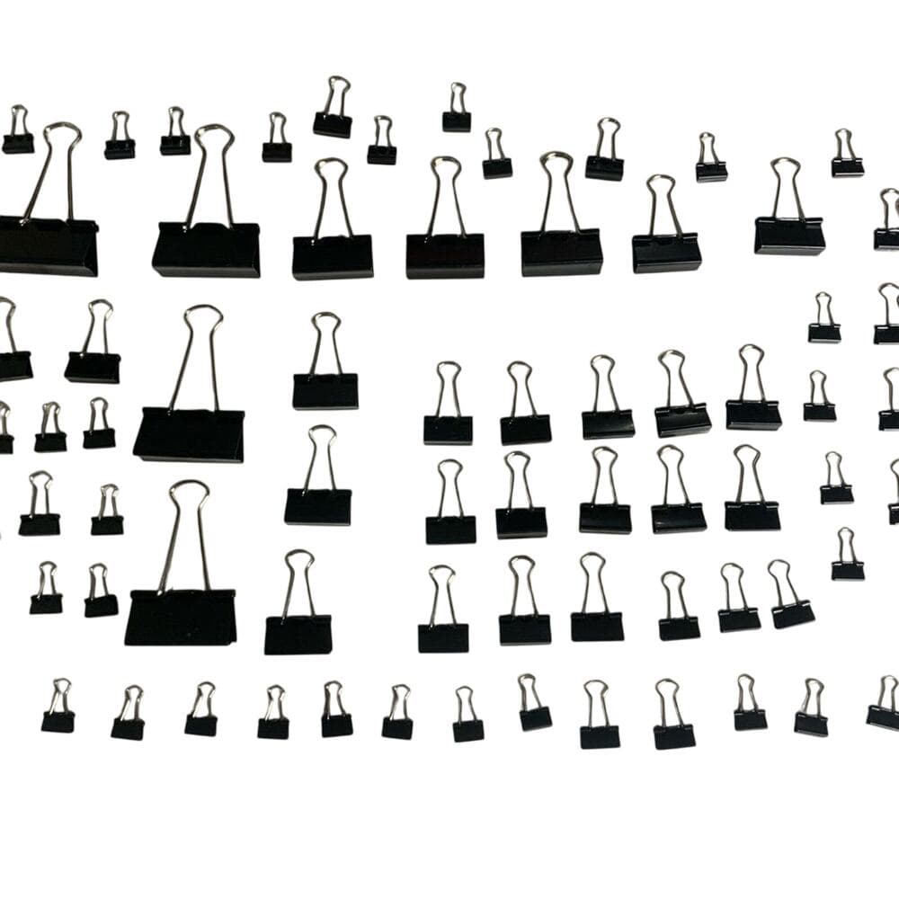 Binder Clips Paper Clamps Assorted Sizes 100 Count - Thumbnail 3