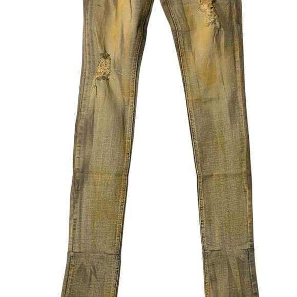 Si Tu Veux Superstack Matte Gold Mens Jeans Size 28 - Thumbnail 10