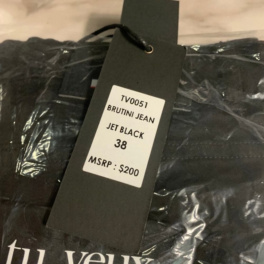 Si Tu Veux Superstack Jet Black Mens Jeans Size 38 - Thumbnail 6