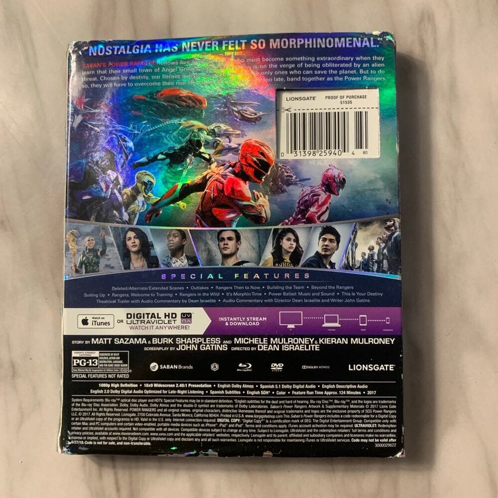 Saban's Power Rangers [Blu-ray + DVD + Digital] DVDs